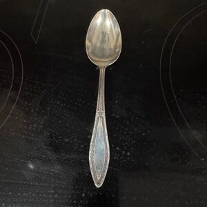 1881 Rogers A1 Silver Plate Teaspoon Surf Club Pattern Vintage Flatware Spoon